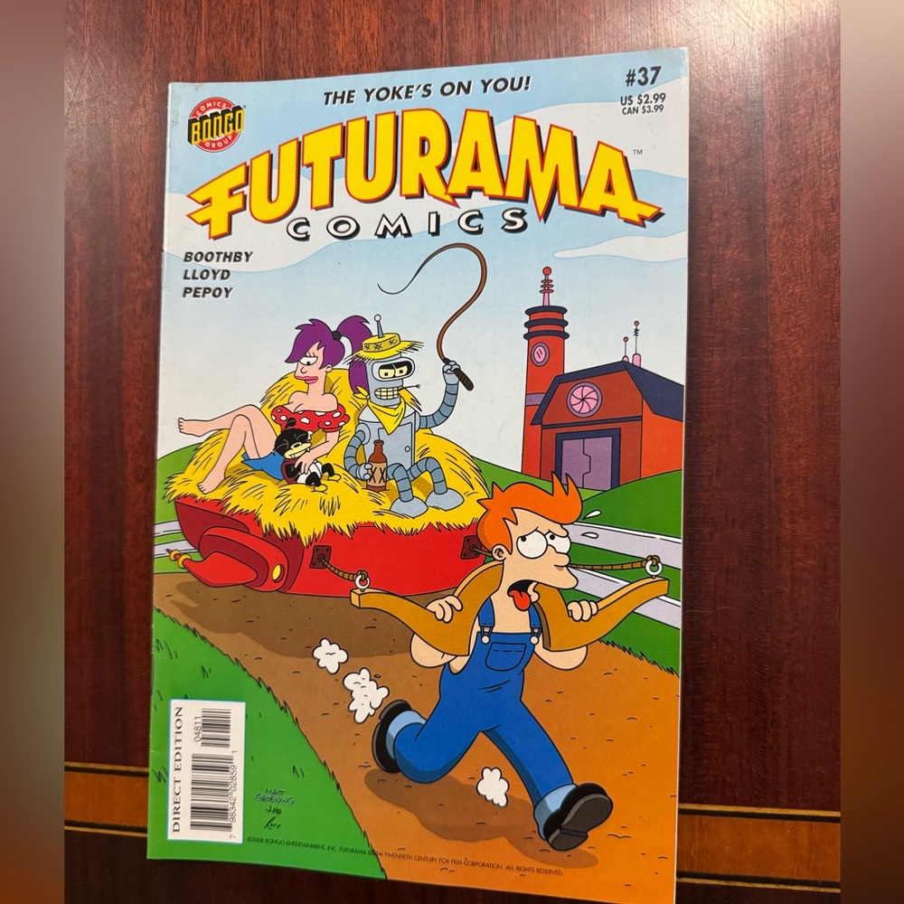 Cartoon Network Futurama Comics with Red and Blue Accents Issue #37